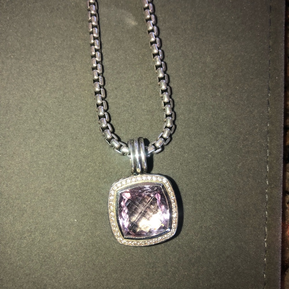 David Yurman Amethyst Diamond Pendant